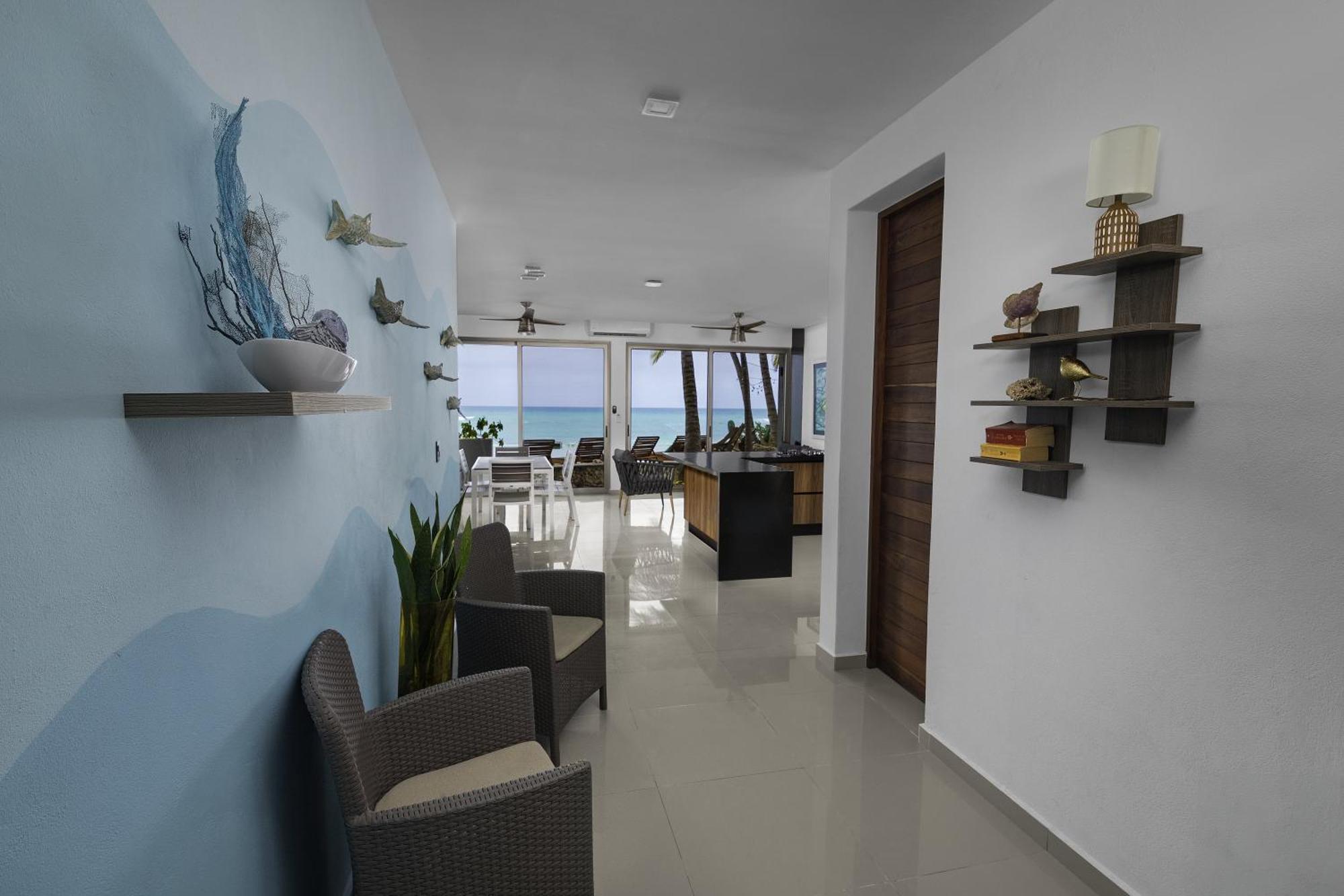 Angelina 28 Beachfront And Family Apartments - Modern And Relaxing Long Stays - 20 Min From Cancun Airport Puerto Morelos Exterior photo